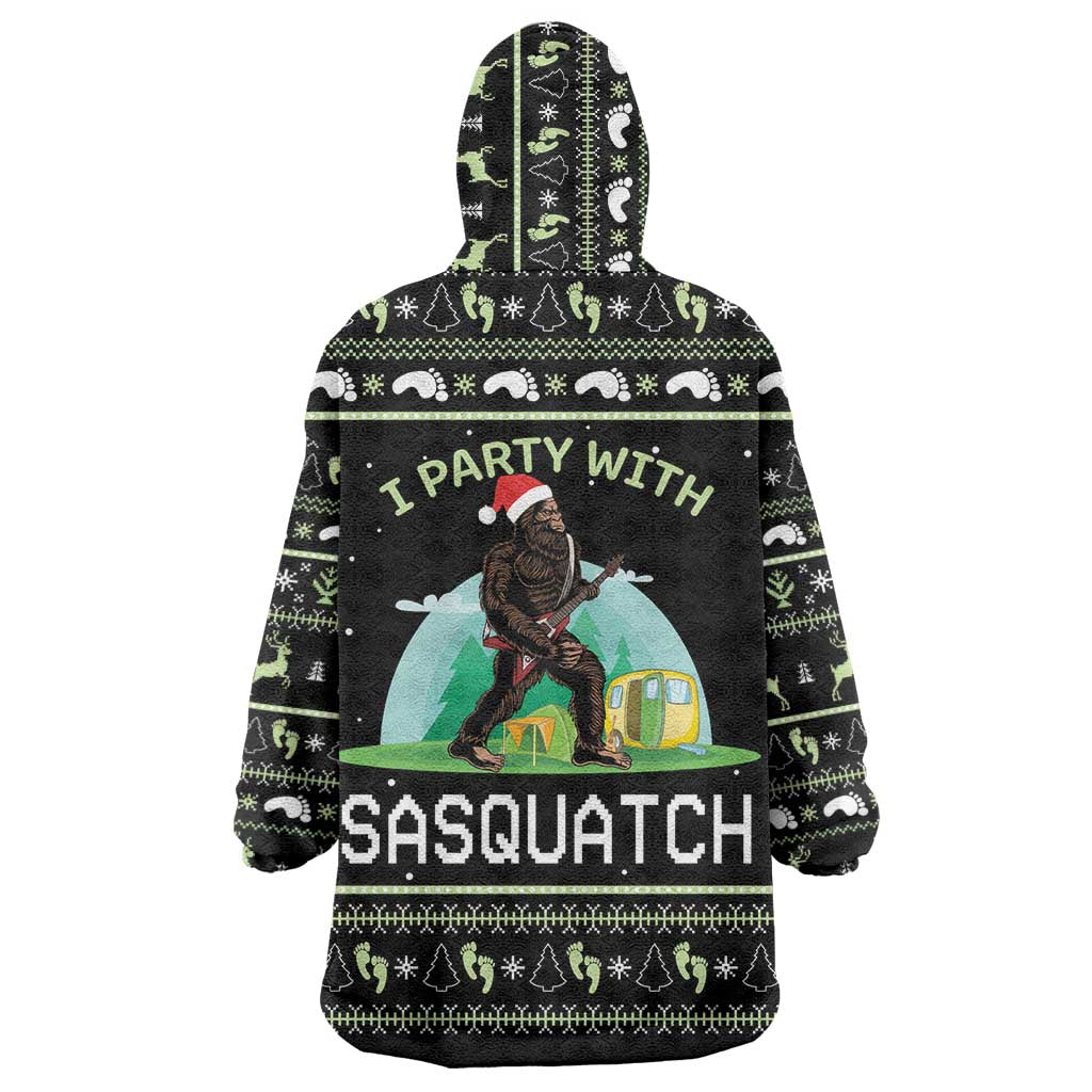I'm Party With Sasquatch Camping Wearable Blanket Hoodie I'm Party With Sasquatch - Wonder Print Shop