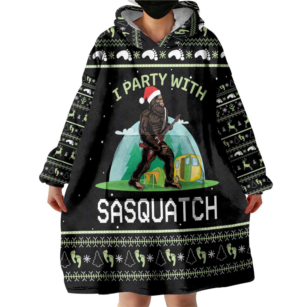 I'm Party With Sasquatch Camping Wearable Blanket Hoodie I'm Party With Sasquatch - Wonder Print Shop