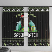 I'm Party With Sasquatch Camping Window Curtain I'm Party With Sasquatch - Wonder Print Shop