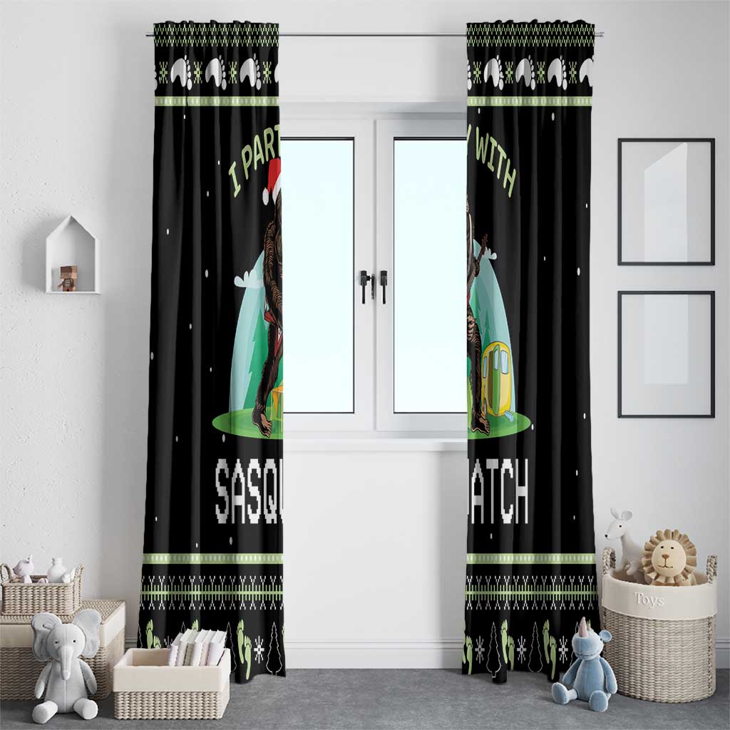 I'm Party With Sasquatch Camping Window Curtain I'm Party With Sasquatch - Wonder Print Shop