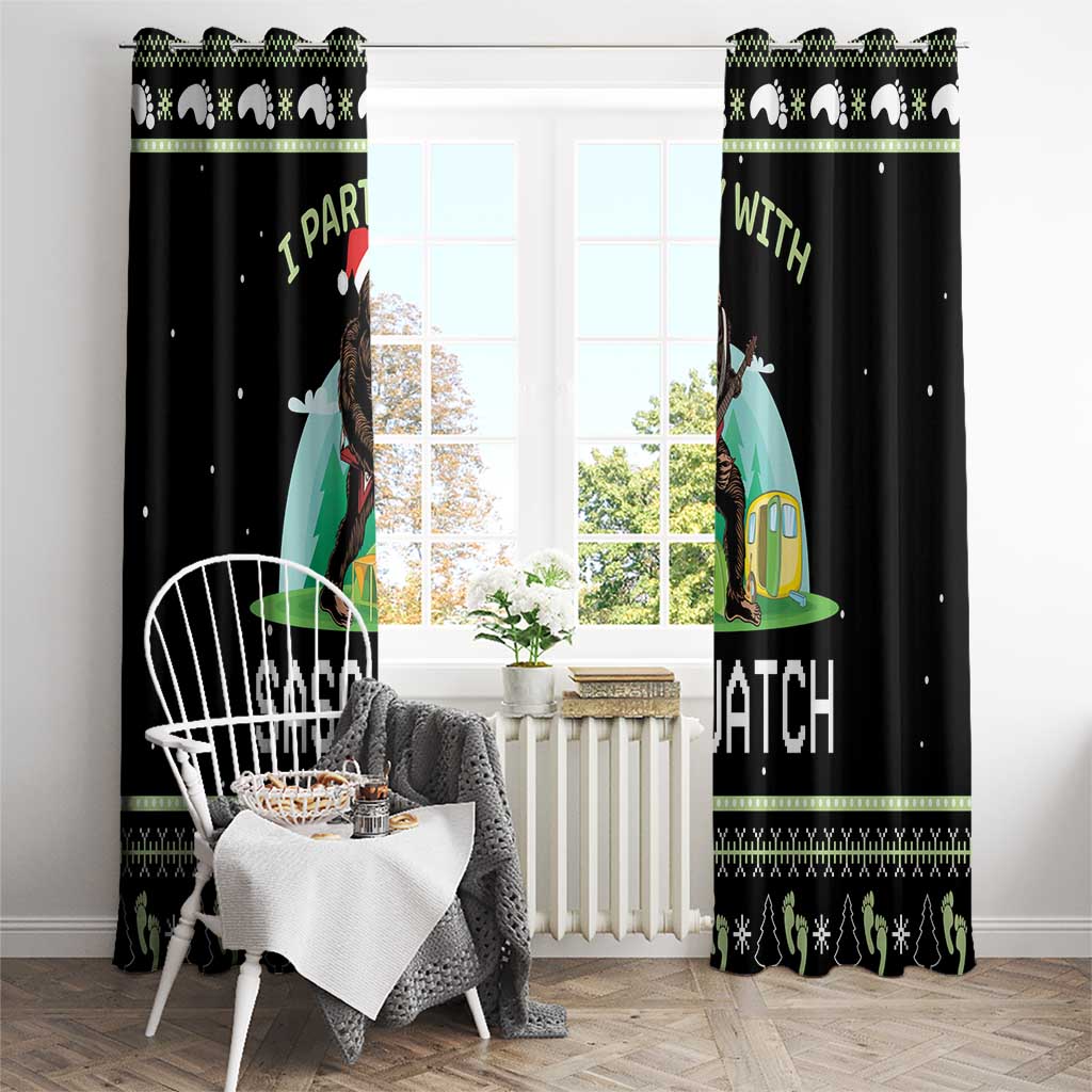 I'm Party With Sasquatch Camping Window Curtain I'm Party With Sasquatch - Wonder Print Shop