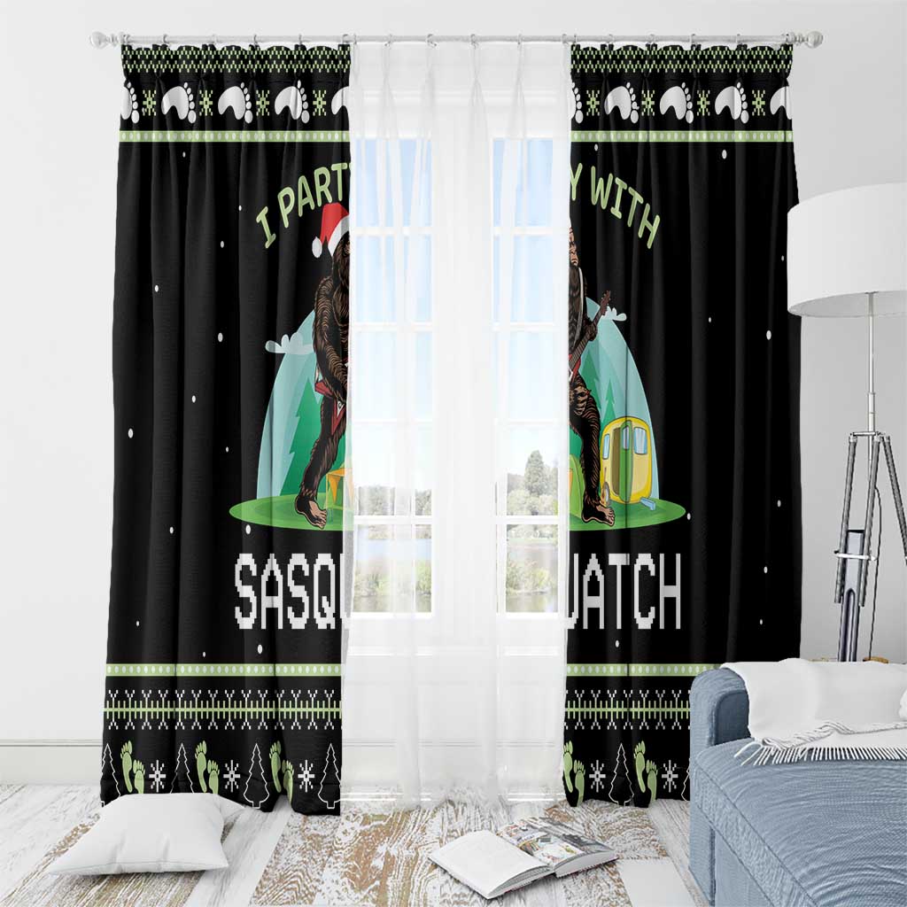 I'm Party With Sasquatch Camping Window Curtain I'm Party With Sasquatch - Wonder Print Shop