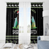 I'm Party With Sasquatch Camping Window Curtain I'm Party With Sasquatch - Wonder Print Shop