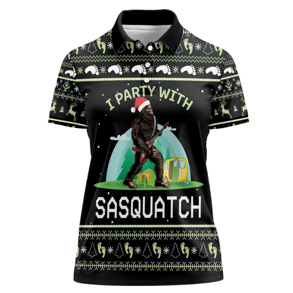 I'm Party With Sasquatch Camping Women Polo Shirt I'm Party With Sasquatch - Wonder Print Shop