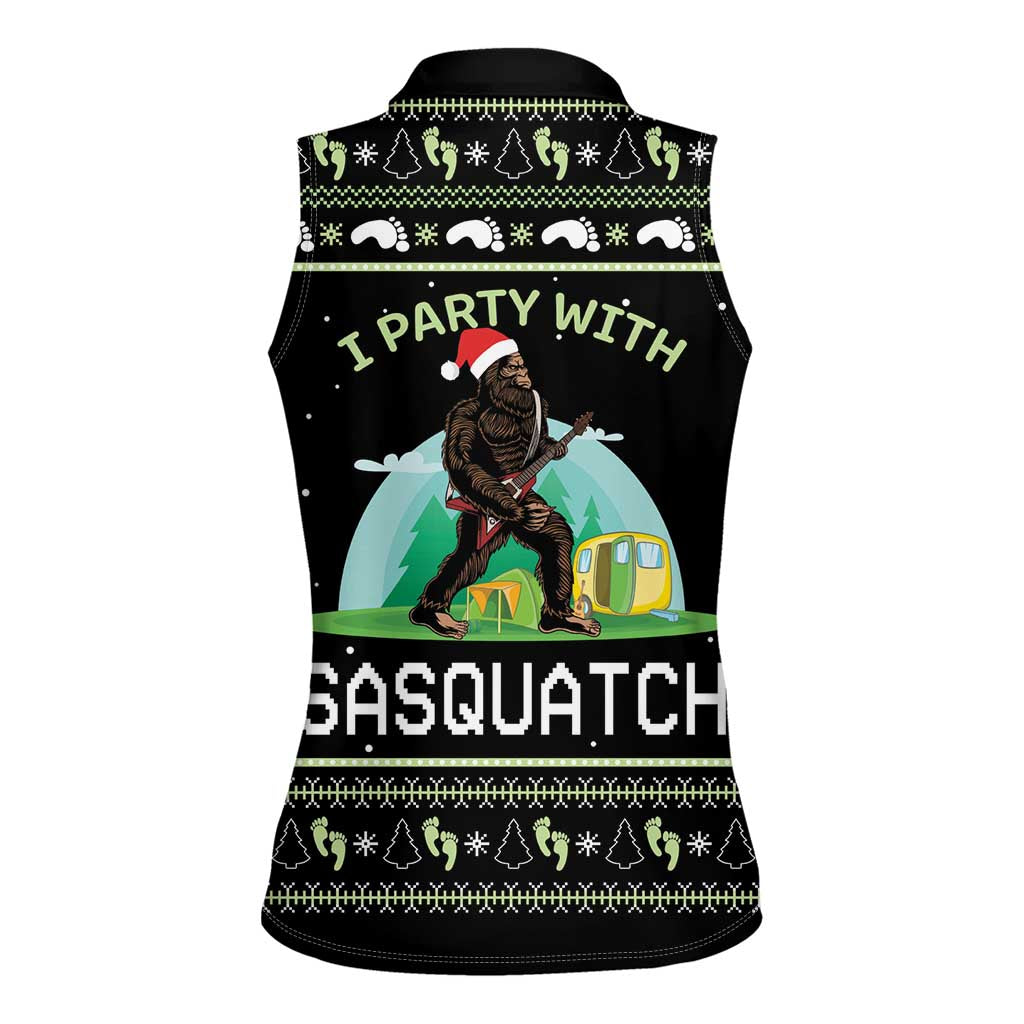 I'm Party With Sasquatch Camping Women Sleeveless Polo Shirt I'm Party With Sasquatch - Wonder Print Shop