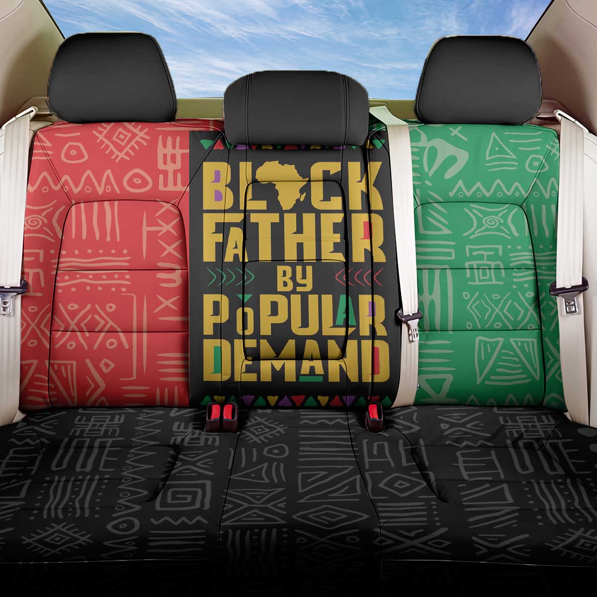 Black Father By Popular Demand African Back Car Seat Cover - Wonder Print Shop