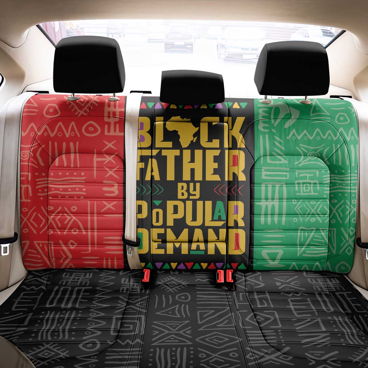 Black Father By Popular Demand African Back Car Seat Cover - Wonder Print Shop