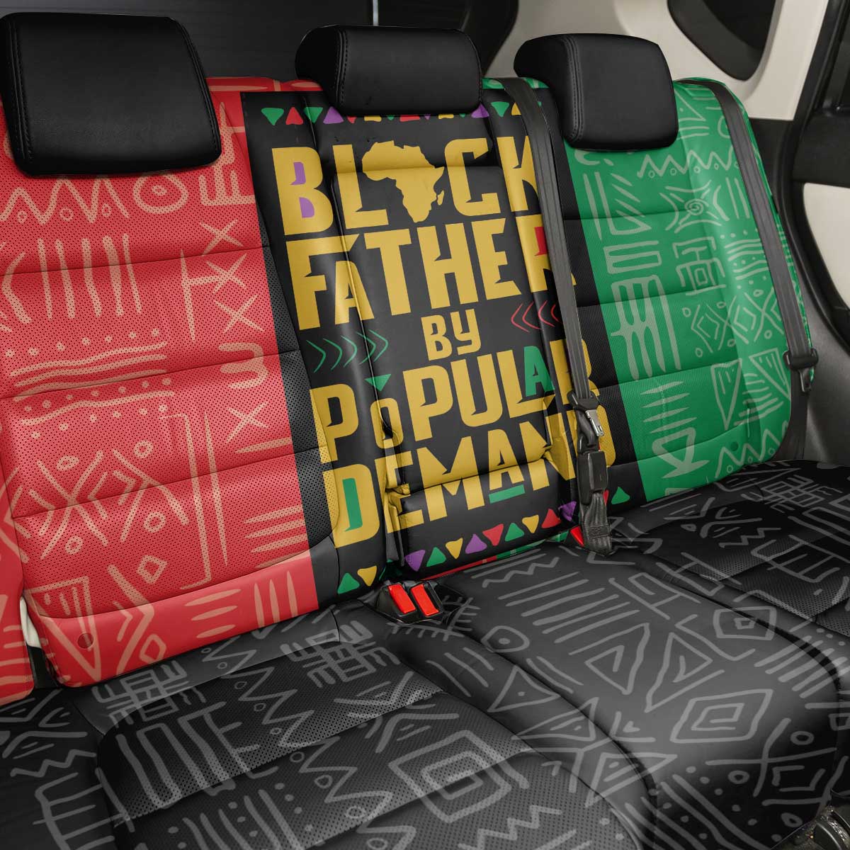 Black Father By Popular Demand African Back Car Seat Cover - Wonder Print Shop