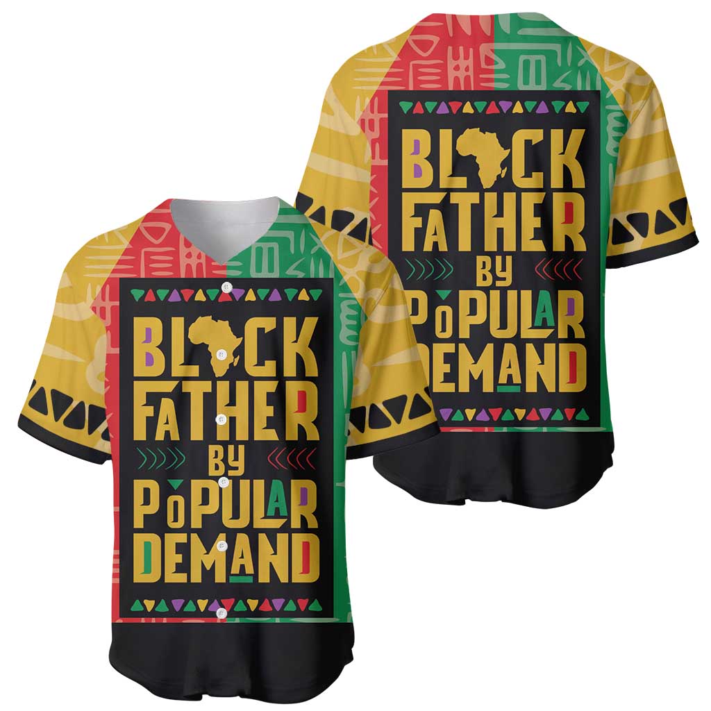 Black Father By Popular Demand African Baseball Jersey - Wonder Print Shop
