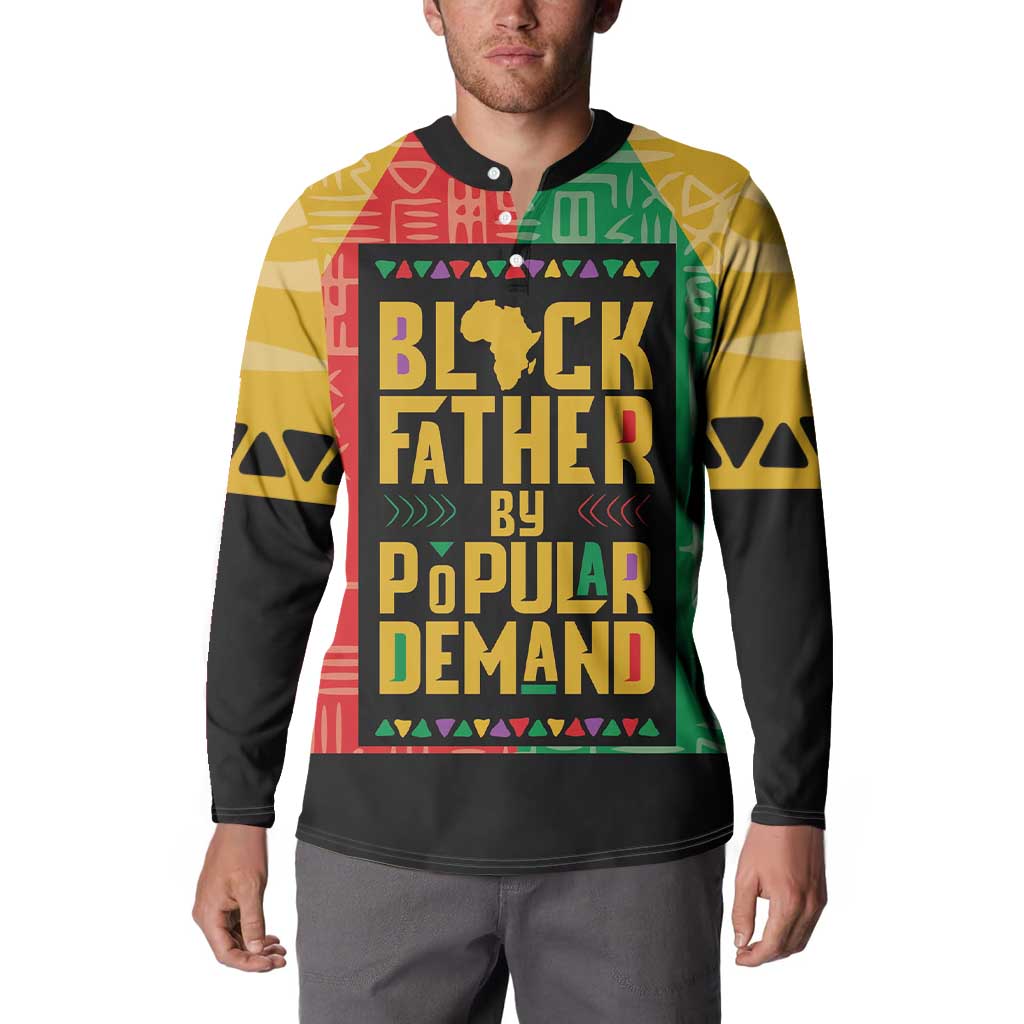 Black Father By Popular Demand African Button Sweatshirt - Wonder Print Shop