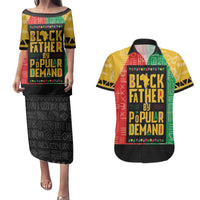 Black Father By Popular Demand African Couples Matching Puletasi and Hawaiian Shirt - Wonder Print Shop