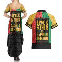 Black Father By Popular Demand African Couples Matching Summer Maxi Dress and Hawaiian Shirt - Wonder Print Shop