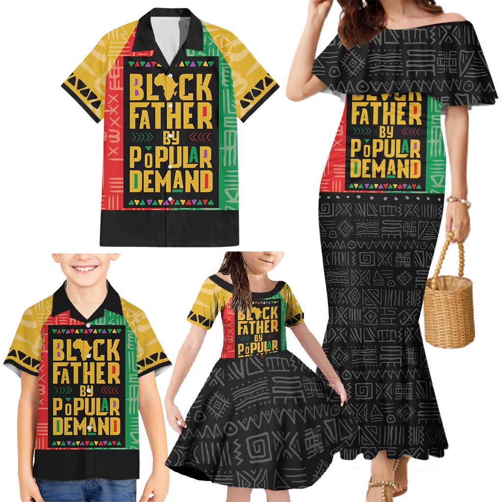 Black Father By Popular Demand African Family Matching Mermaid Dress and Hawaiian Shirt - Wonder Print Shop