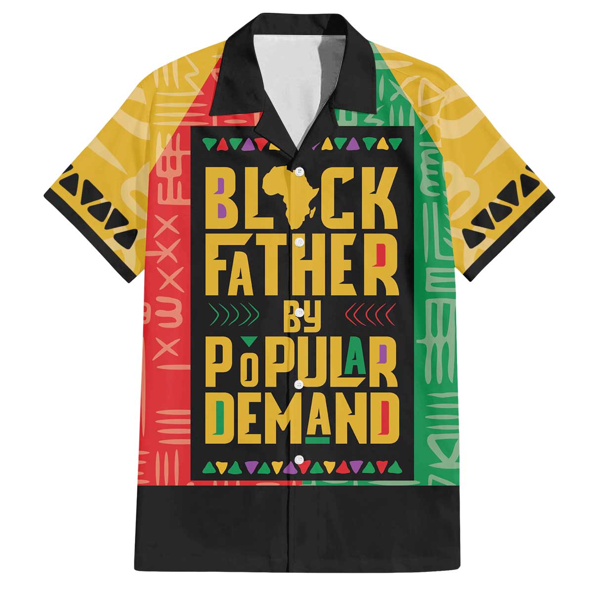 Black Father By Popular Demand African Family Matching Off The Shoulder Long Sleeve Dress and Hawaiian Shirt - Wonder Print Shop