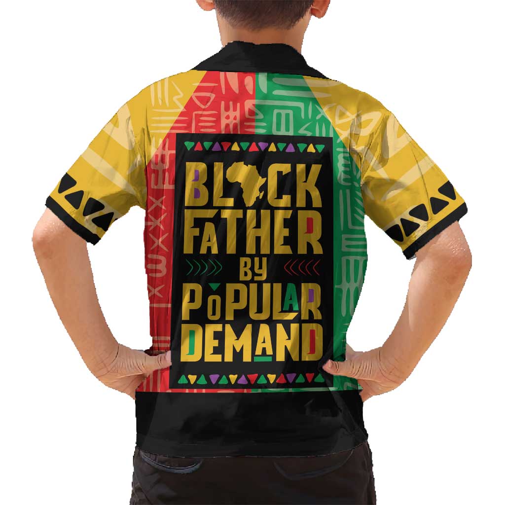 Black Father By Popular Demand African Family Matching Off Shoulder Short Dress and Hawaiian Shirt - Wonder Print Shop