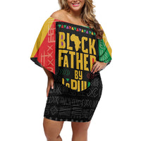 Black Father By Popular Demand African Family Matching Off Shoulder Short Dress and Hawaiian Shirt - Wonder Print Shop