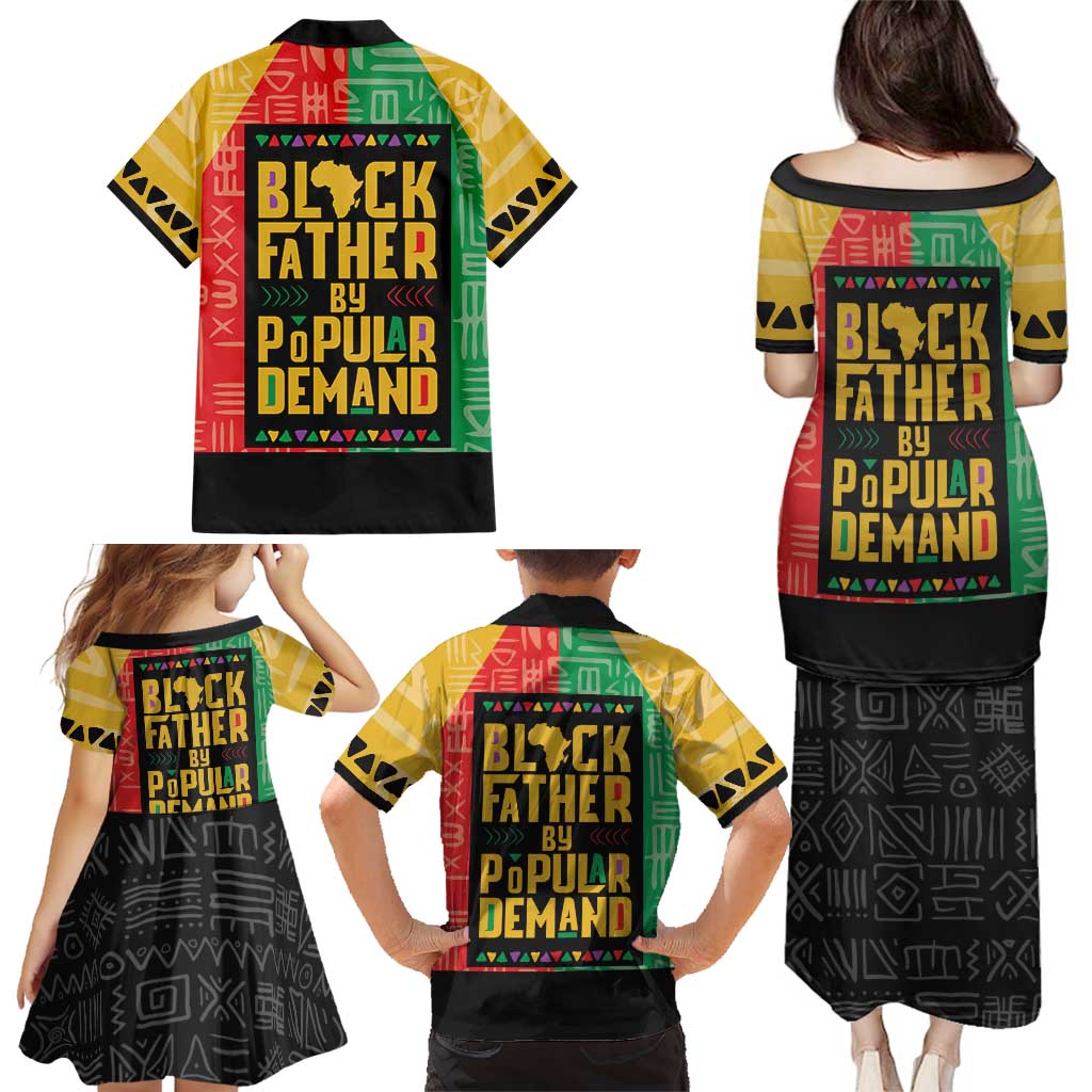 Black Father By Popular Demand African Family Matching Puletasi and Hawaiian Shirt - Wonder Print Shop