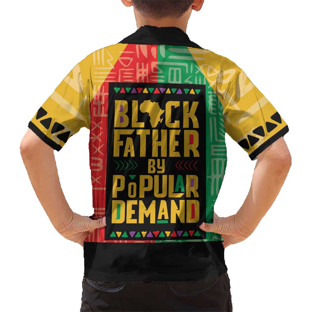 Black Father By Popular Demand African Family Matching Short Sleeve Bodycon Dress and Hawaiian Shirt - Wonder Print Shop
