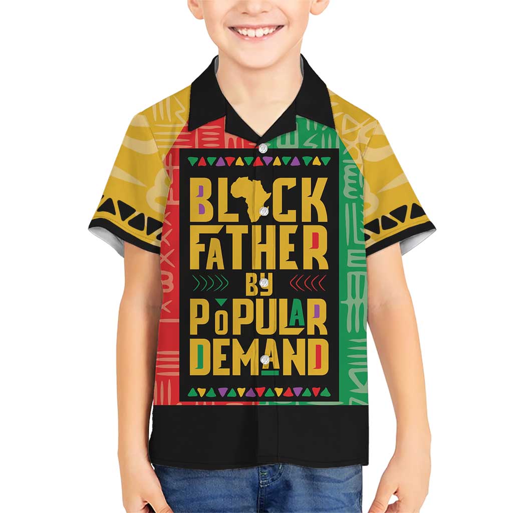 Black Father By Popular Demand African Family Matching Short Sleeve Bodycon Dress and Hawaiian Shirt - Wonder Print Shop