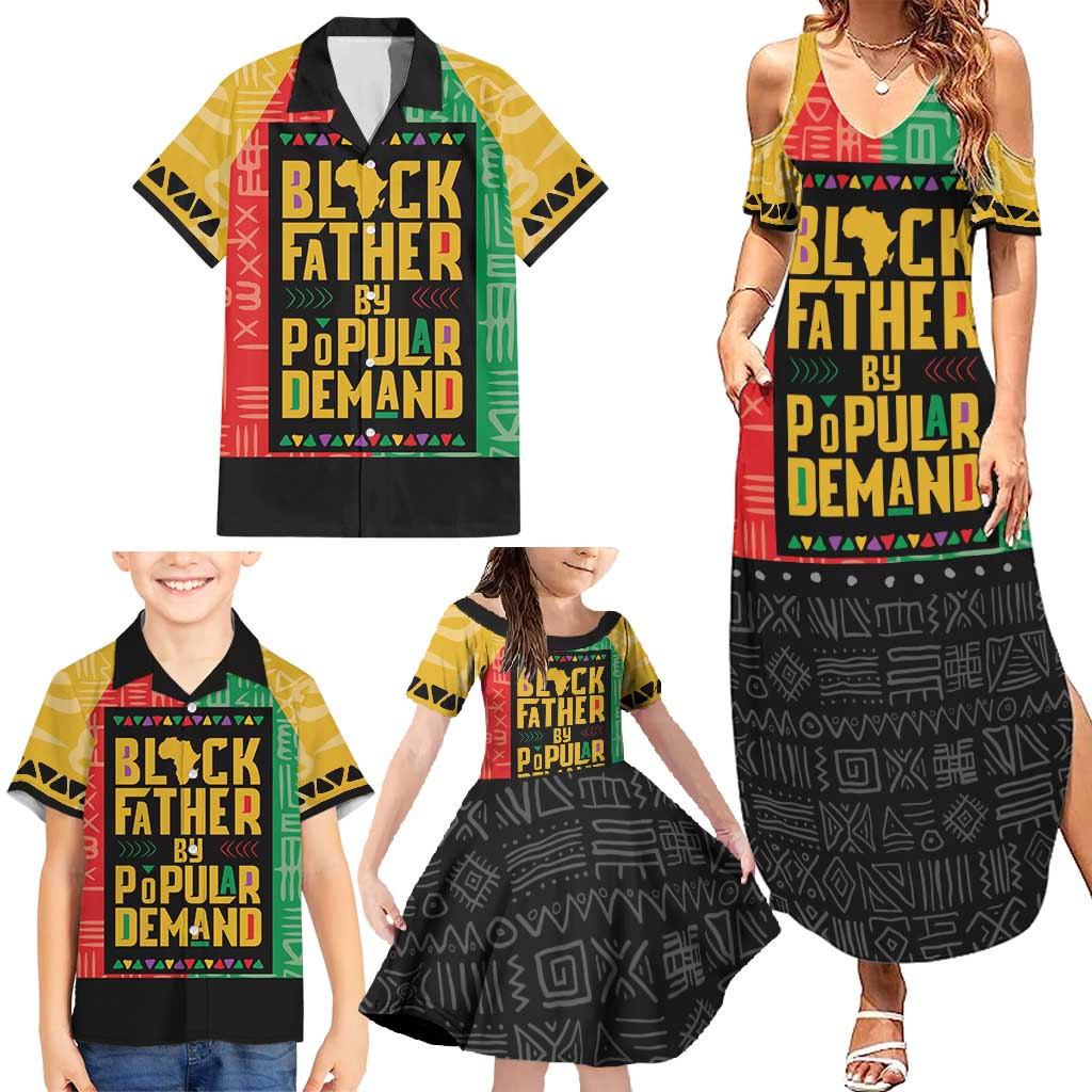 Black Father By Popular Demand African Family Matching Summer Maxi Dress and Hawaiian Shirt - Wonder Print Shop