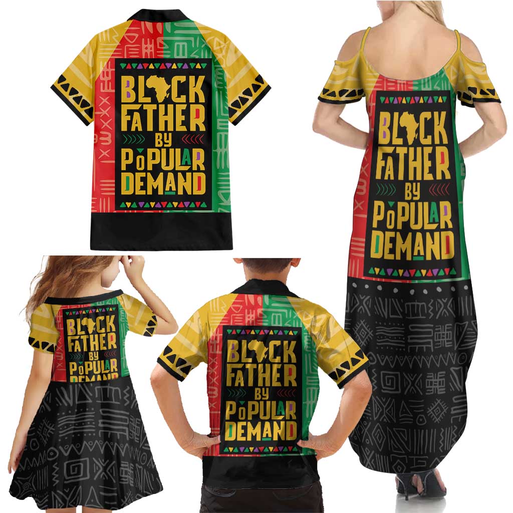 Black Father By Popular Demand African Family Matching Summer Maxi Dress and Hawaiian Shirt - Wonder Print Shop
