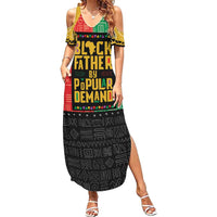Black Father By Popular Demand African Family Matching Summer Maxi Dress and Hawaiian Shirt - Wonder Print Shop