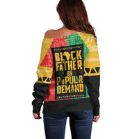 Black Father By Popular Demand African Off Shoulder Sweater - Wonder Print Shop