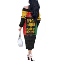Black Father By Popular Demand African Off The Shoulder Long Sleeve Dress - Wonder Print Shop