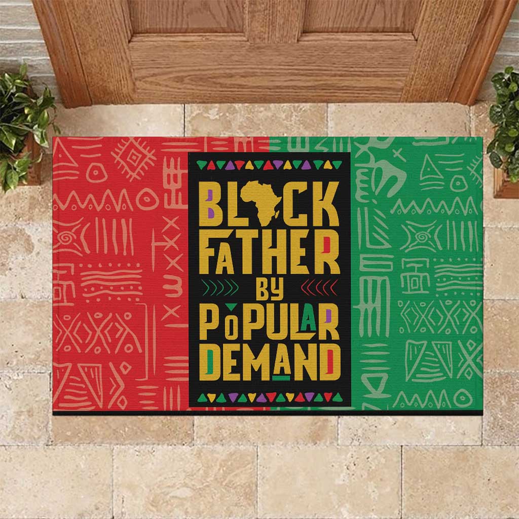 Black Father By Popular Demand African Rubber Doormat - Wonder Print Shop