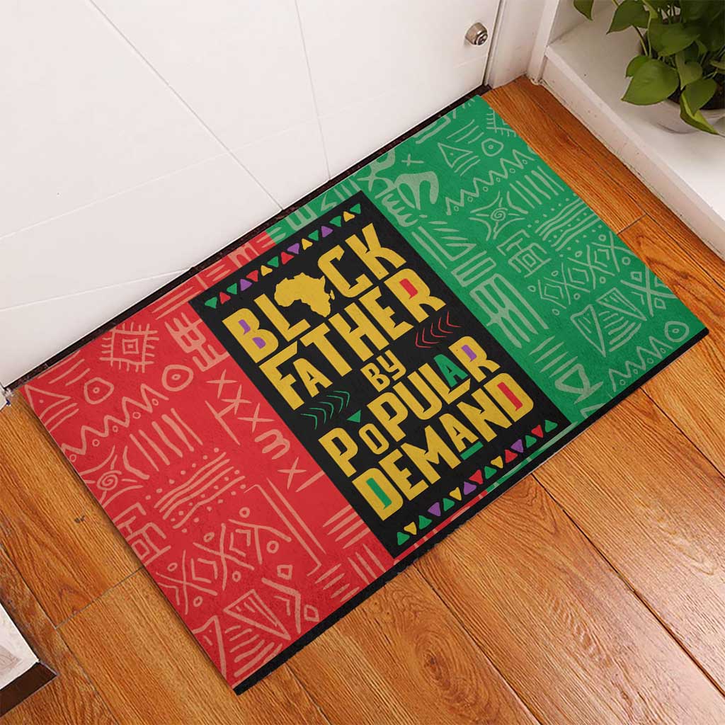 Black Father By Popular Demand African Rubber Doormat - Wonder Print Shop