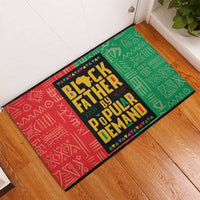 Black Father By Popular Demand African Rubber Doormat - Wonder Print Shop