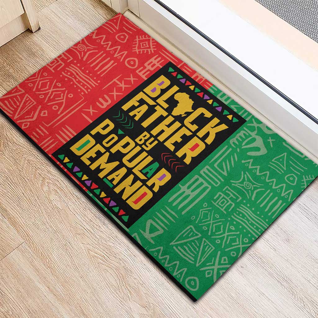 Black Father By Popular Demand African Rubber Doormat - Wonder Print Shop