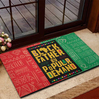 Black Father By Popular Demand African Rubber Doormat - Wonder Print Shop