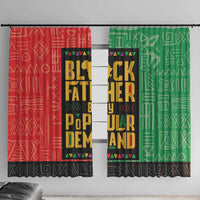 Black Father By Popular Demand African Window Curtain - Wonder Print Shop