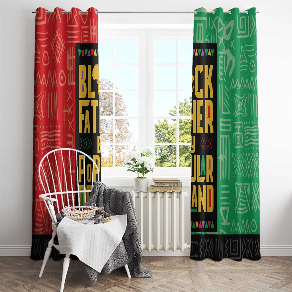 Black Father By Popular Demand African Window Curtain - Wonder Print Shop