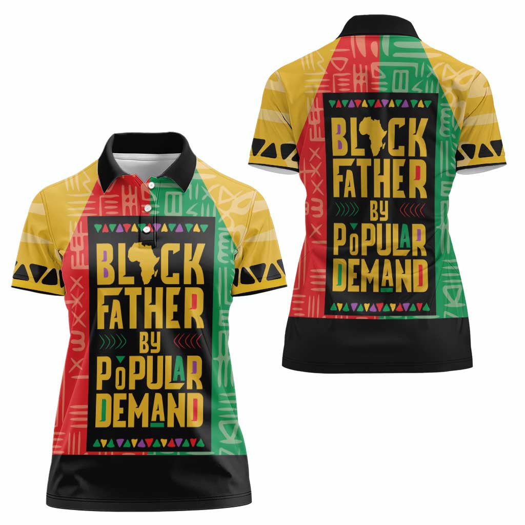 Black Father By Popular Demand African Women Polo Shirt - Wonder Print Shop