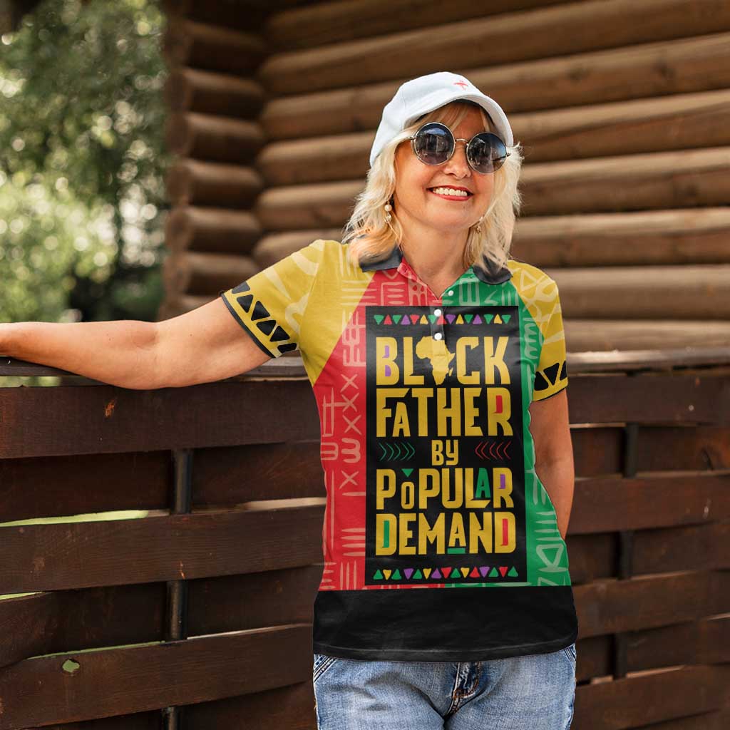 Black Father By Popular Demand African Women Polo Shirt - Wonder Print Shop