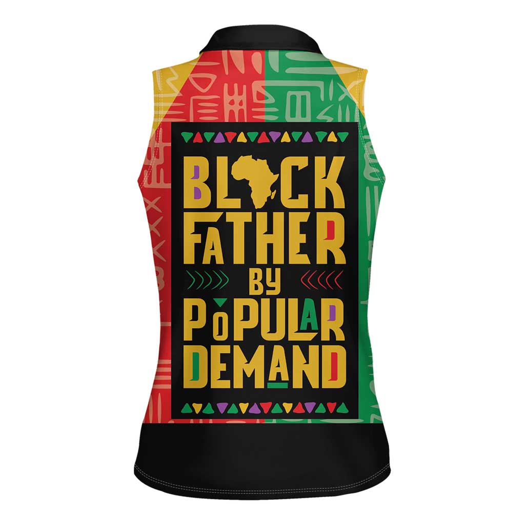 Black Father By Popular Demand African Women Sleeveless Polo Shirt - Wonder Print Shop