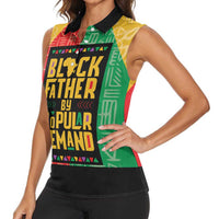 Black Father By Popular Demand African Women Sleeveless Polo Shirt - Wonder Print Shop