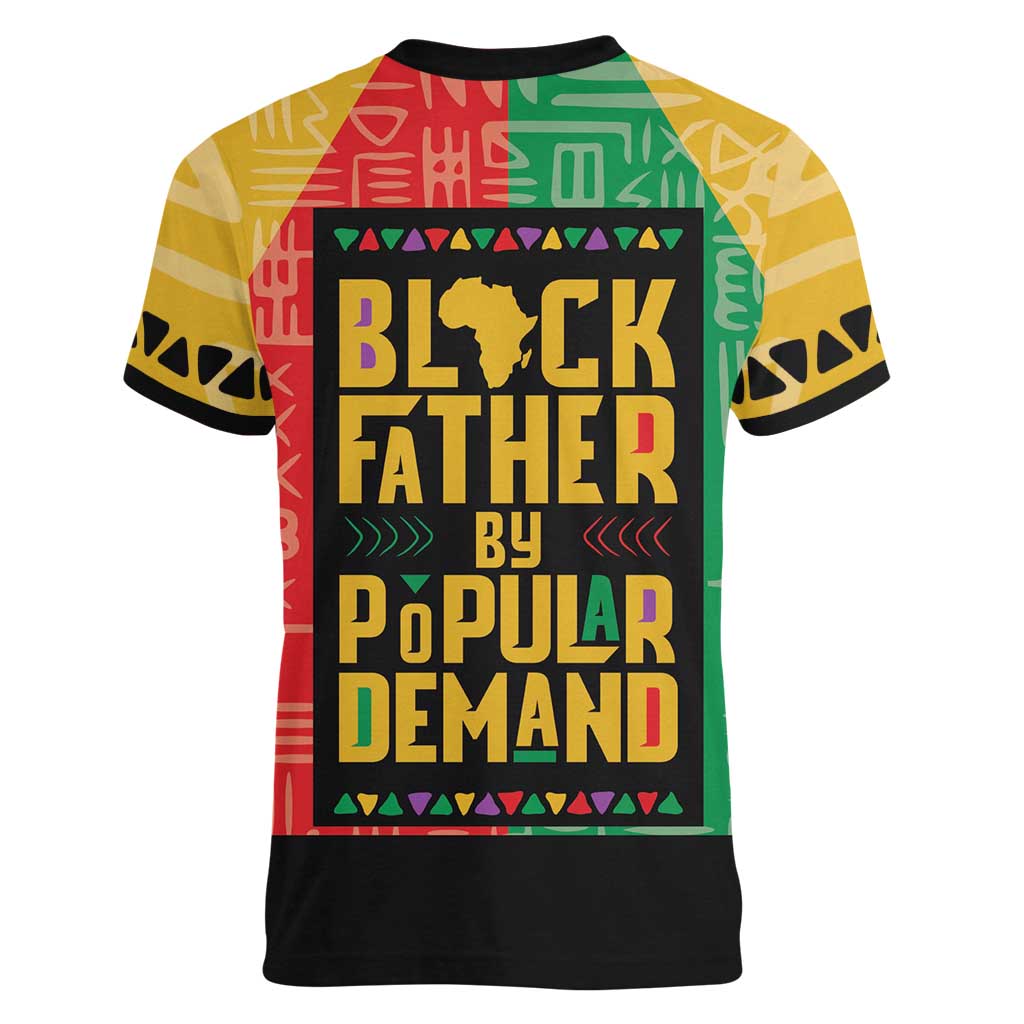Black Father By Popular Demand African Women V-Neck T-Shirt - Wonder Print Shop