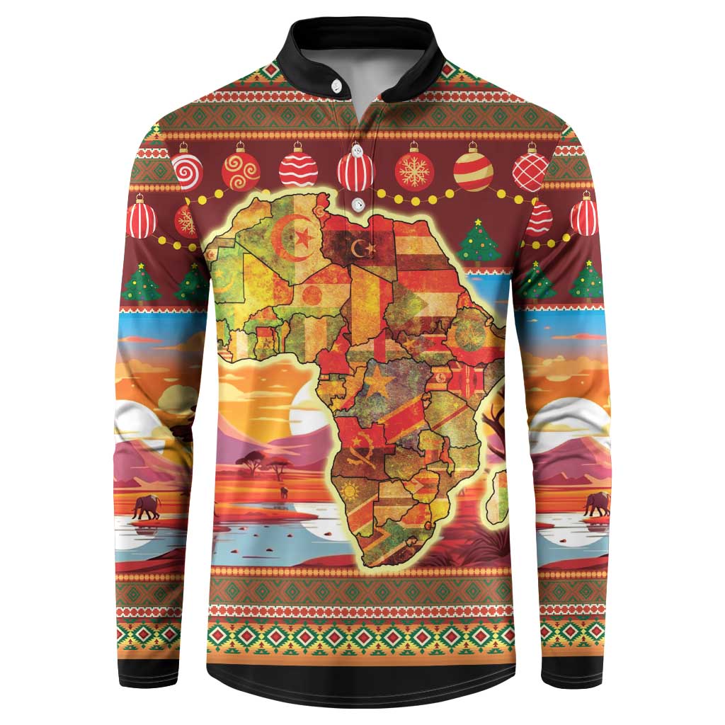 African Heritage and Celebrated Christmas Button Sweatshirt - Wonder Print Shop