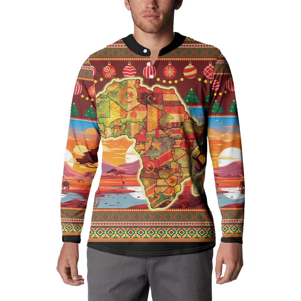 African Heritage and Celebrated Christmas Button Sweatshirt - Wonder Print Shop