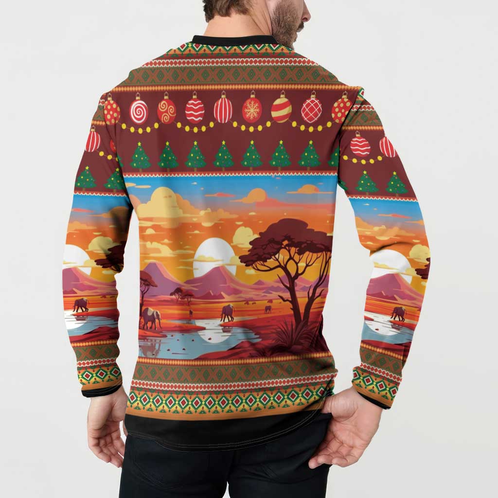 African Heritage and Celebrated Christmas Button Sweatshirt - Wonder Print Shop