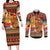 African Heritage and Celebrated Christmas Couples Matching Long Sleeve Bodycon Dress and Long Sleeve Button Shirt - Wonder Print Shop