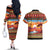 African Heritage and Celebrated Christmas Couples Matching Off The Shoulder Long Sleeve Dress and Hawaiian Shirt - Wonder Print Shop