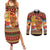 African Heritage and Celebrated Christmas Couples Matching Summer Maxi Dress and Long Sleeve Button Shirt - Wonder Print Shop