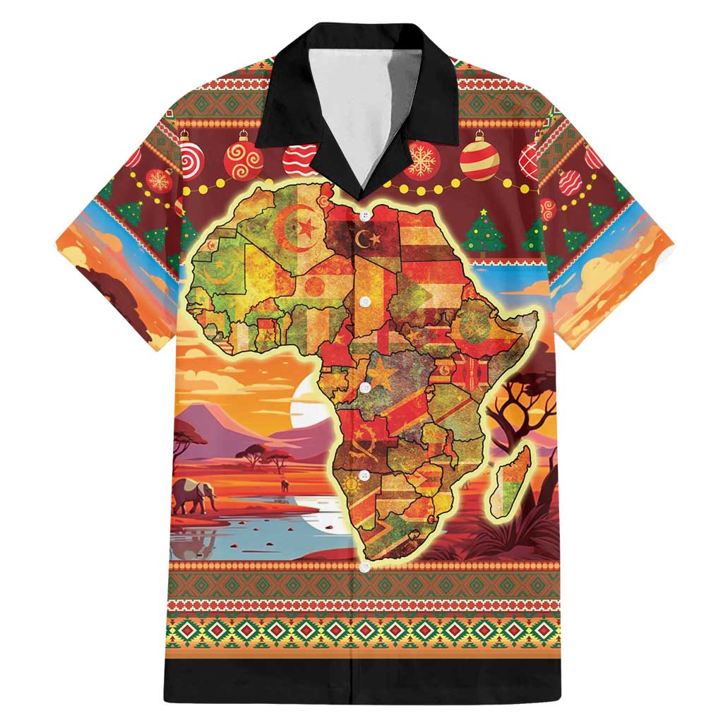 African Heritage and Celebrated Christmas Family Matching Mermaid Dress and Hawaiian Shirt - Wonder Print Shop