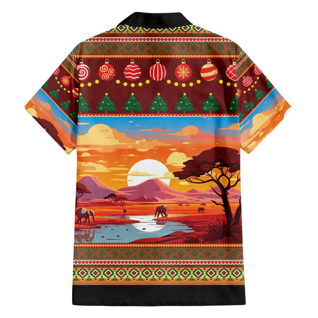 African Heritage and Celebrated Christmas Family Matching Off Shoulder Maxi Dress and Hawaiian Shirt - Wonder Print Shop
