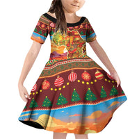 African Heritage and Celebrated Christmas Family Matching Off Shoulder Short Dress and Hawaiian Shirt - Wonder Print Shop