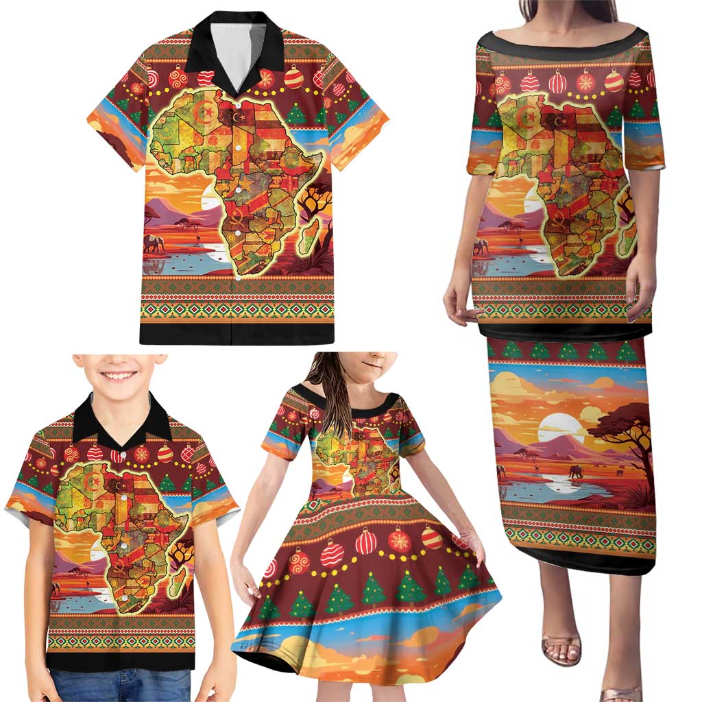 African Heritage and Celebrated Christmas Family Matching Puletasi and Hawaiian Shirt - Wonder Print Shop
